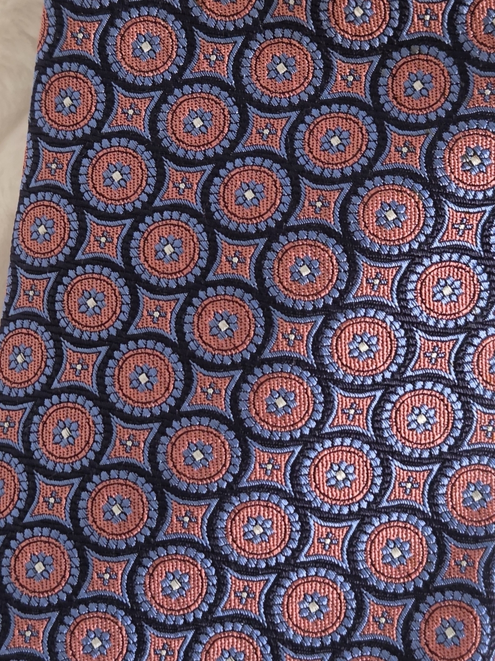 Mens Brooks Brothers Tie Geometric Medallion - Picture 3 of 5